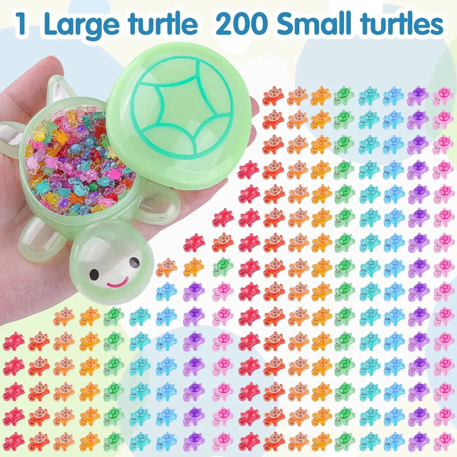 Glow-in-the-Dark Mini Turtles for Fairy Gardens & Aquariums