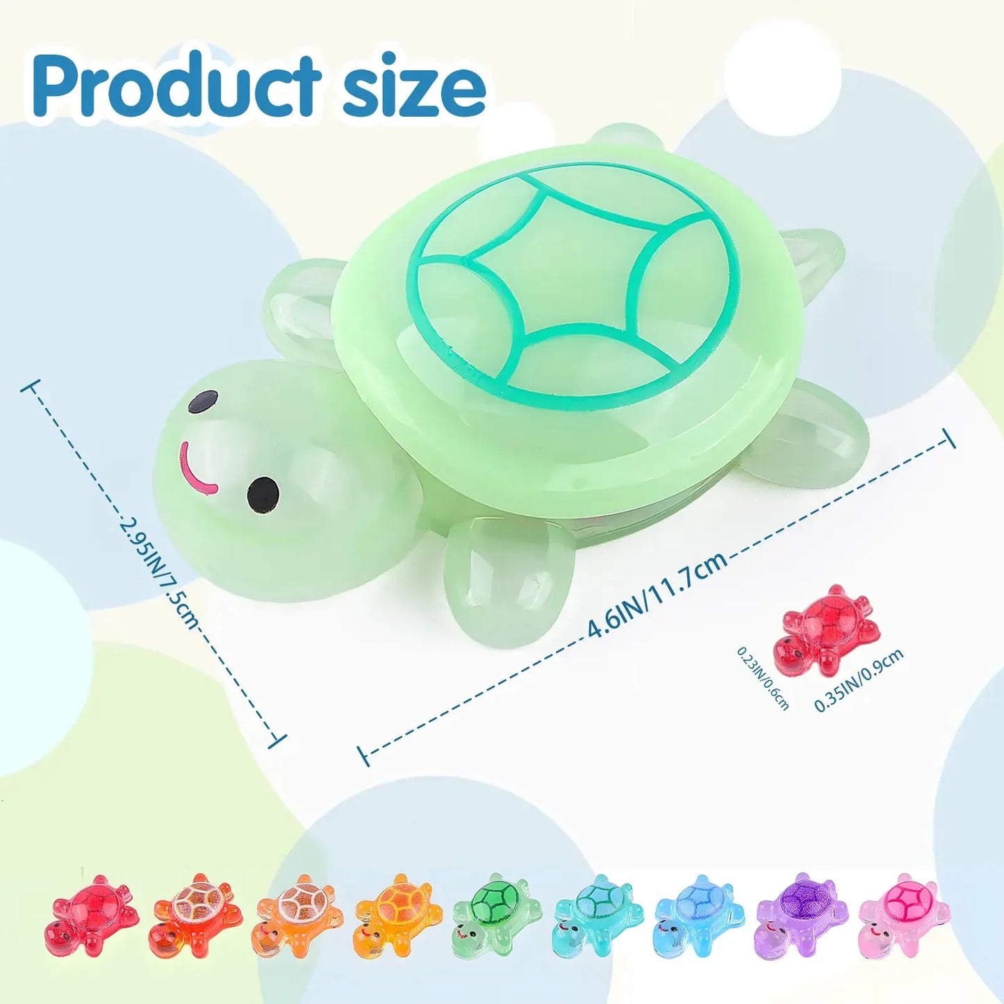 Glow-in-the-Dark Mini Turtles for Fairy Gardens & Aquariums