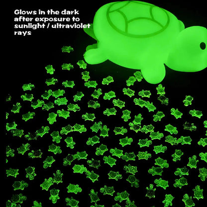 Glow-in-the-Dark Mini Turtles for Fairy Gardens & Aquariums