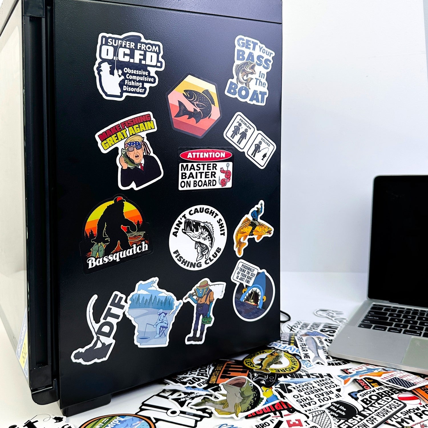 73 PCS Funny Fishing Stickers