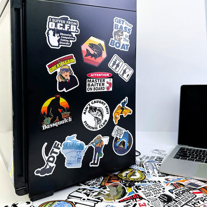 73 PCS Funny Fishing Stickers
