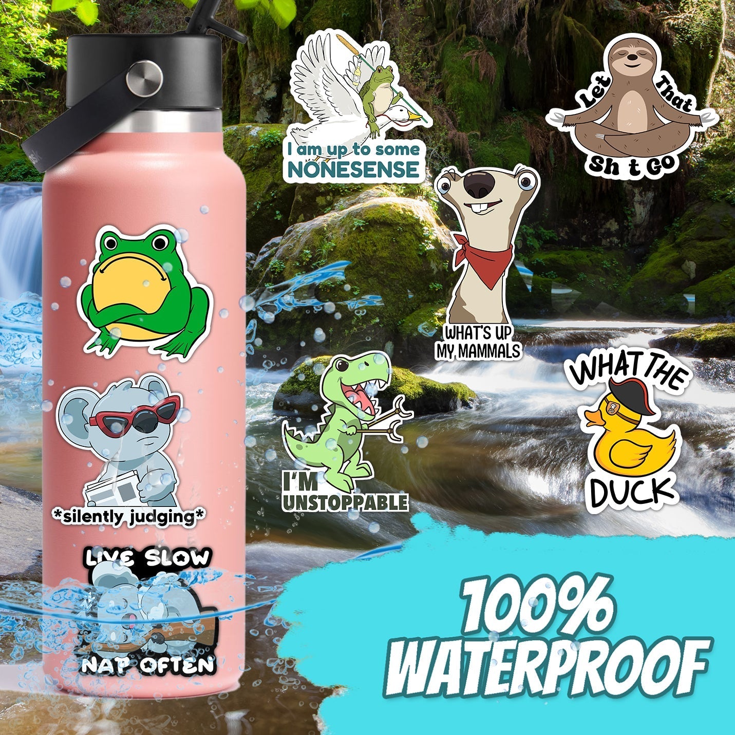 110 PCS Funny Animal Meme Stickers