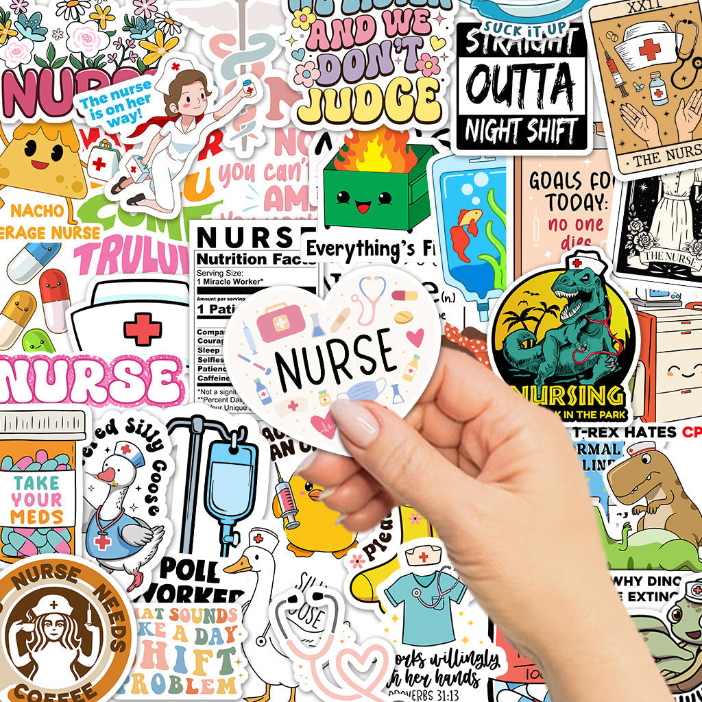120 PCS Funny Nurse Stickers