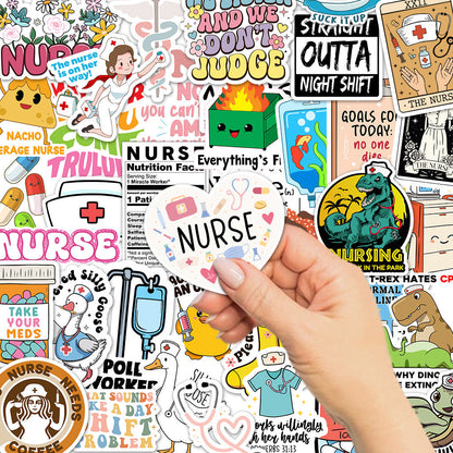120 PCS Funny Nurse Stickers