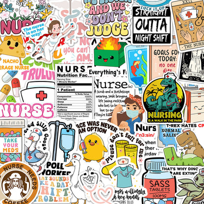120 PCS Funny Nurse Stickers