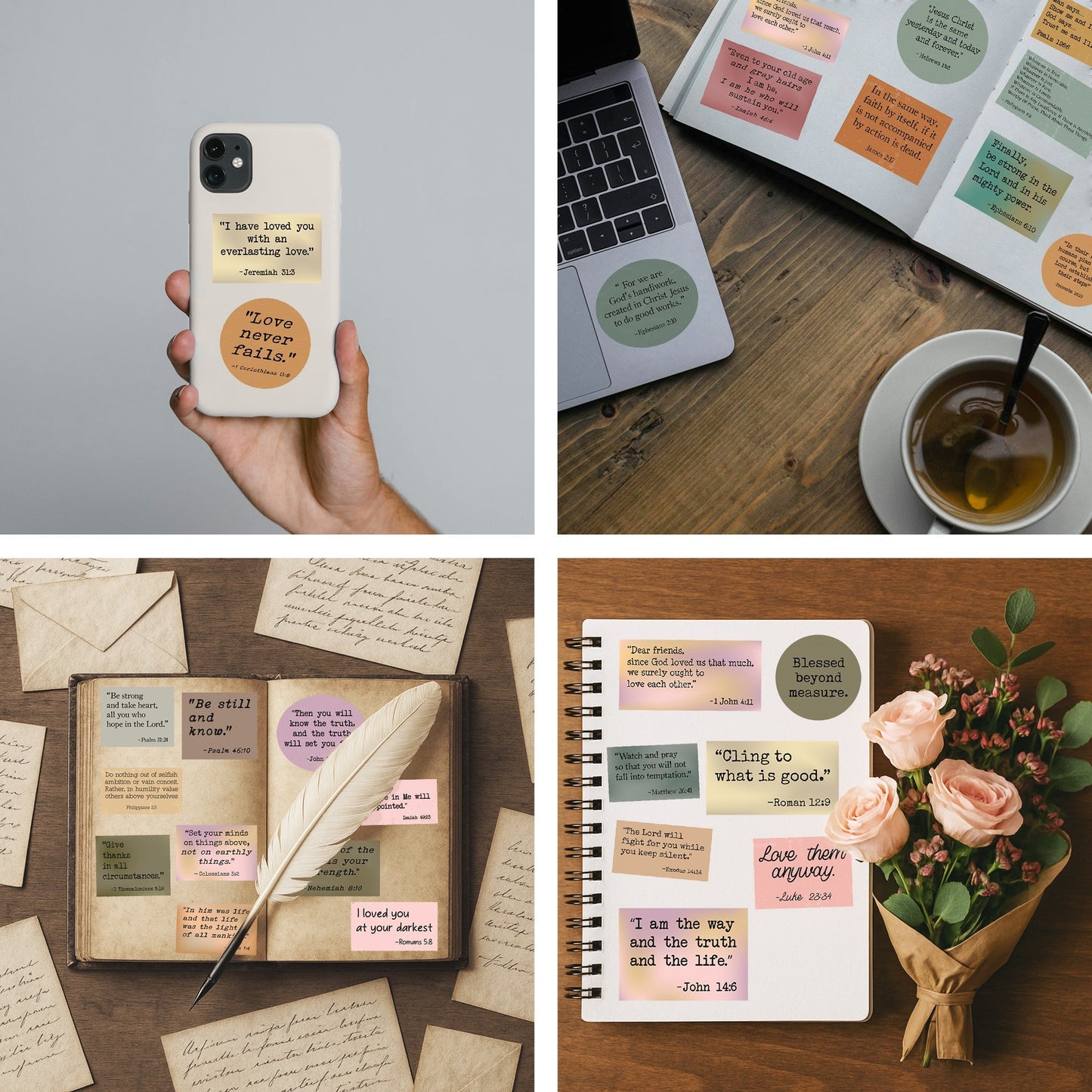 150 PCS Christian Bible Verse Stickers