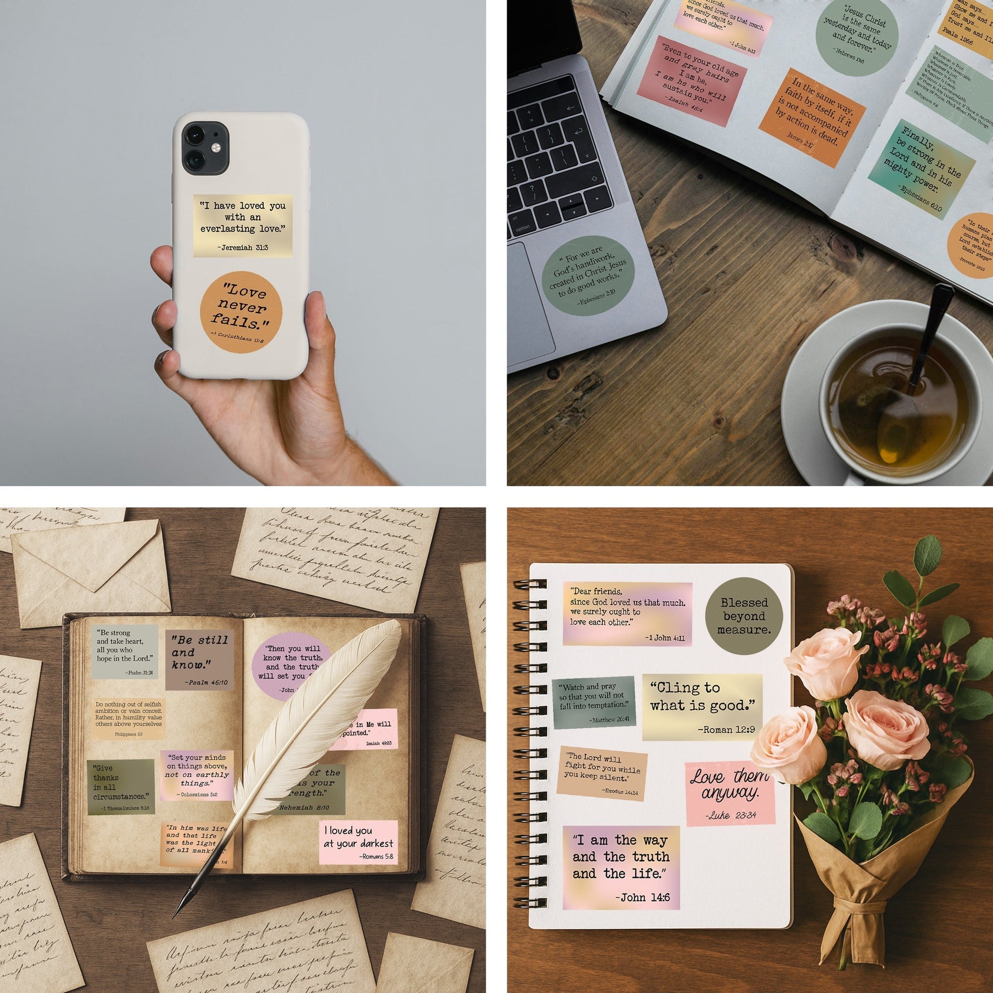 150 PCS Christian Bible Verse Stickers