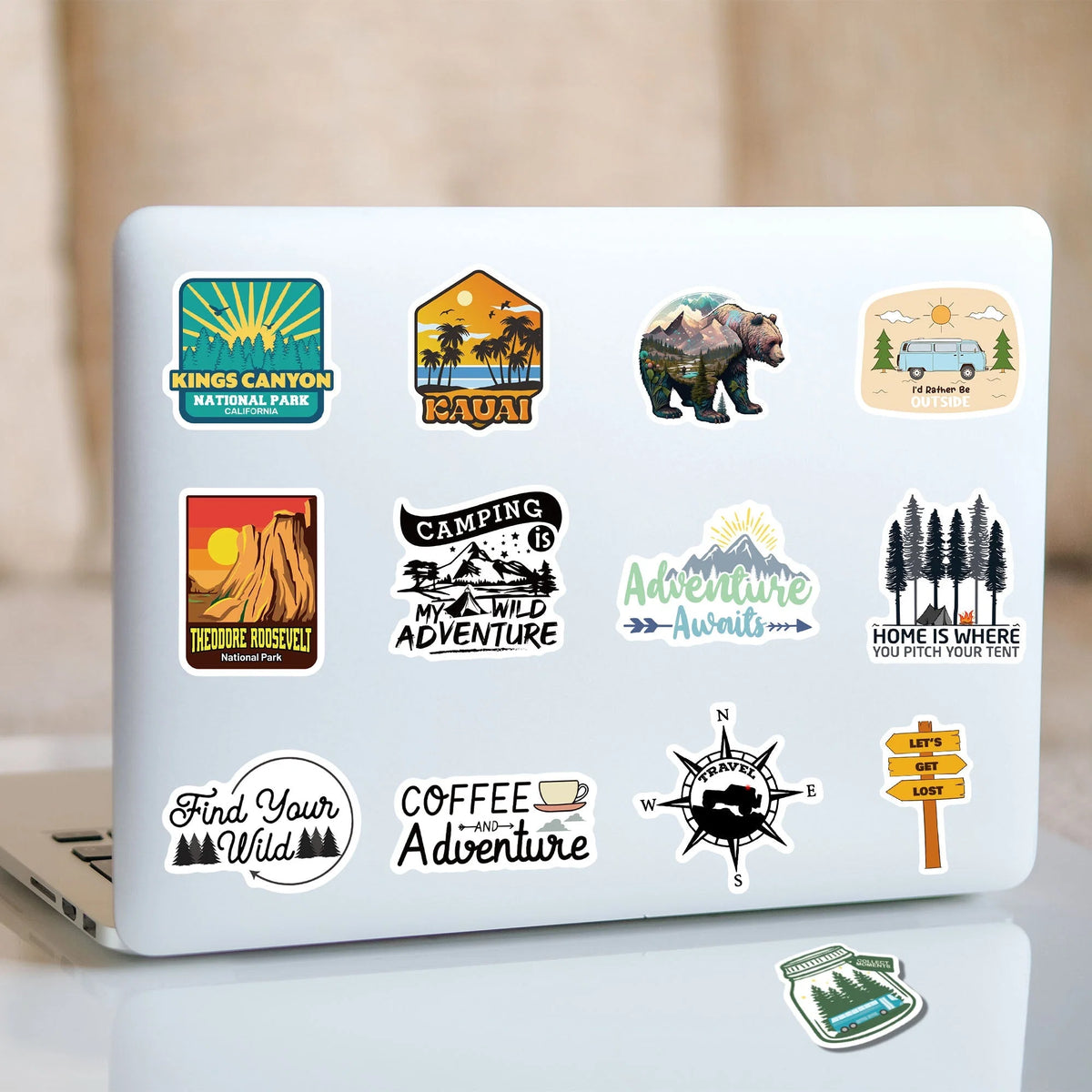 156 PCS National Parks Stickers – sticker size and finish