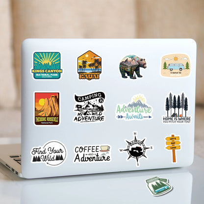 156 PCS National Parks Stickers – sticker size and finish