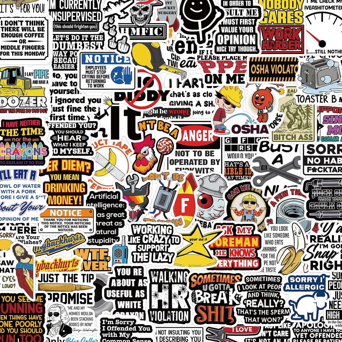 224 PCS Hard Hat Stickers for Adults