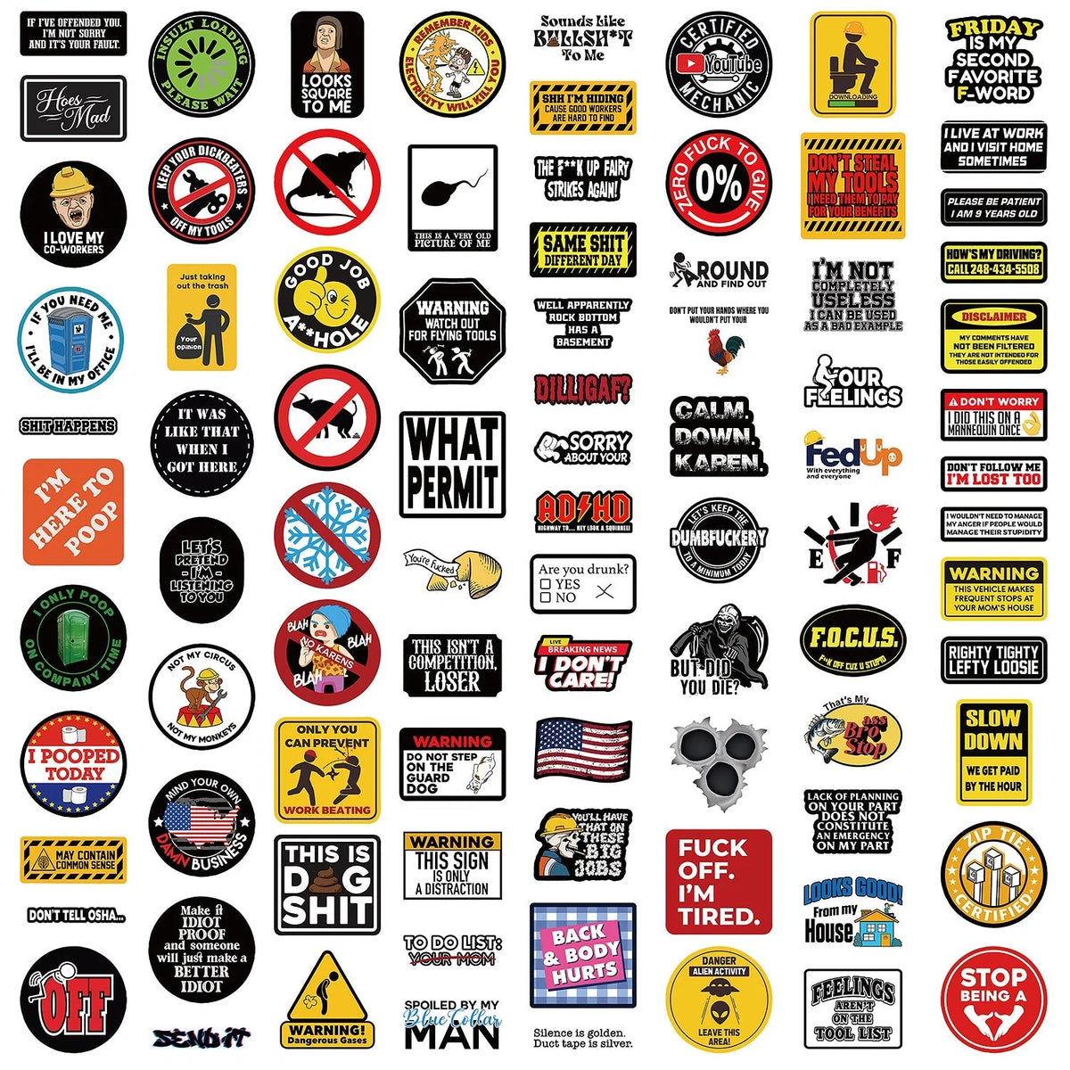 224 PCS Hard Hat Stickers for Adults – sticker designs and colors