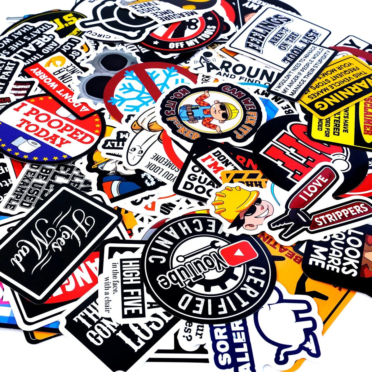 224 PCS Hard Hat Stickers for Adults – sticker size and finish