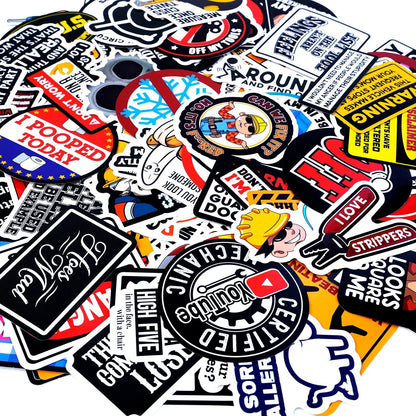 224 PCS Hard Hat Stickers for Adults – sticker size and finish