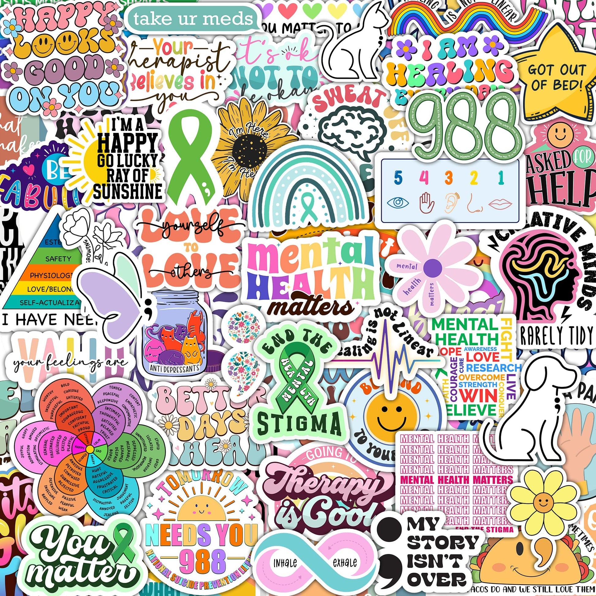 150 PCS Mental Health Matters Stickers