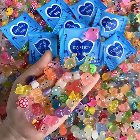 Glow-in-the-Dark Mini Resin Animal Mystery Bag