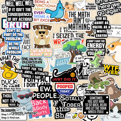 130 PCS Funny Anti-Social Stickers