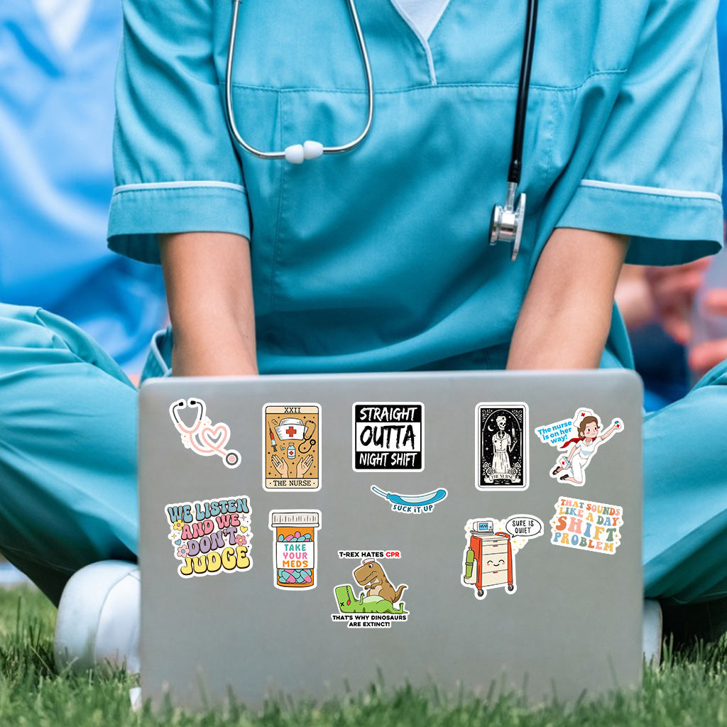 120 PCS Funny Nurse Stickers