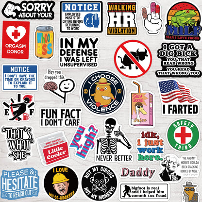 100-200 PCS Funny Stickers for Adults