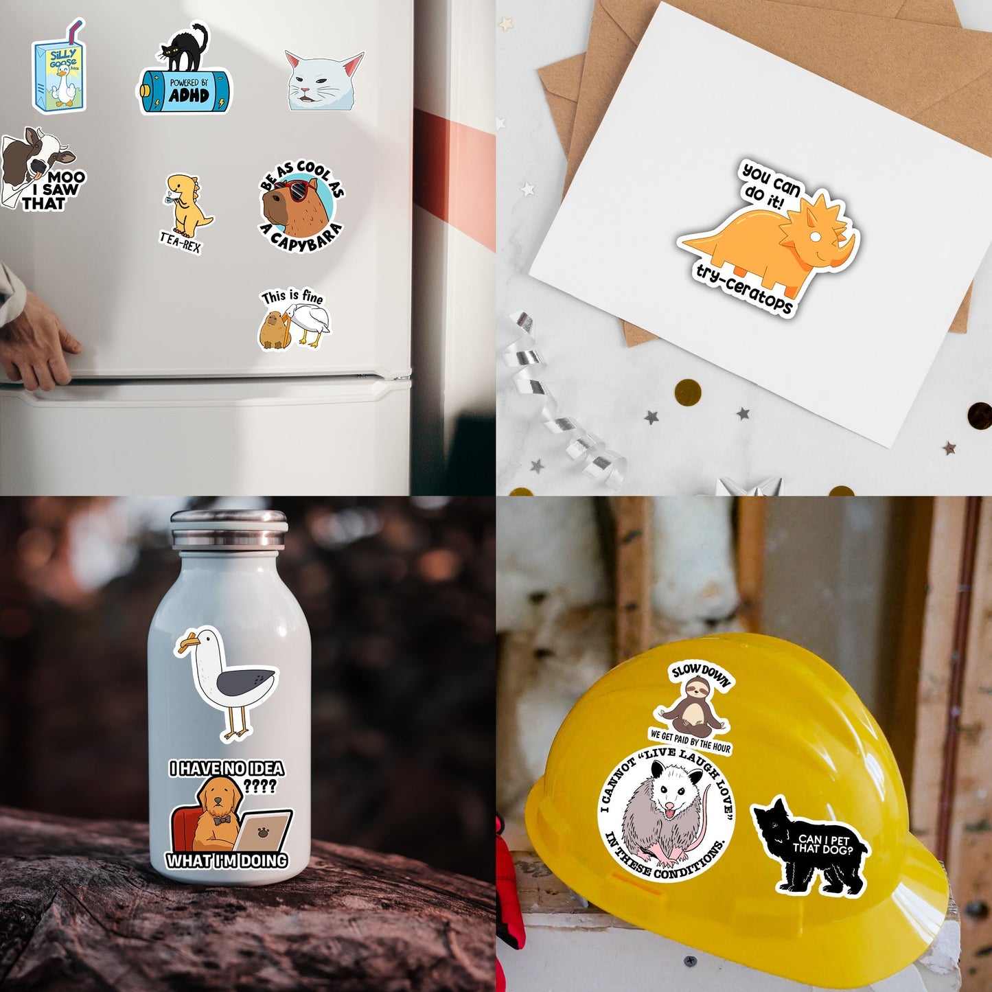 110 PCS Funny Animal Meme Stickers