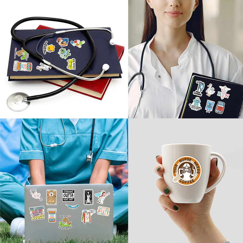120 PCS Funny Nurse Stickers