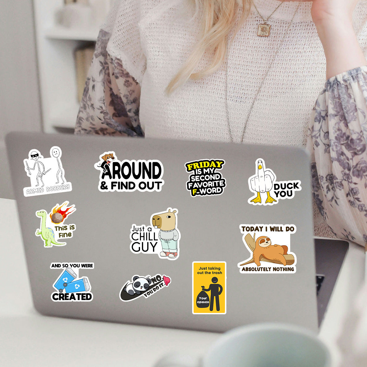100 PCS Sarcastic Stickers for Adults
