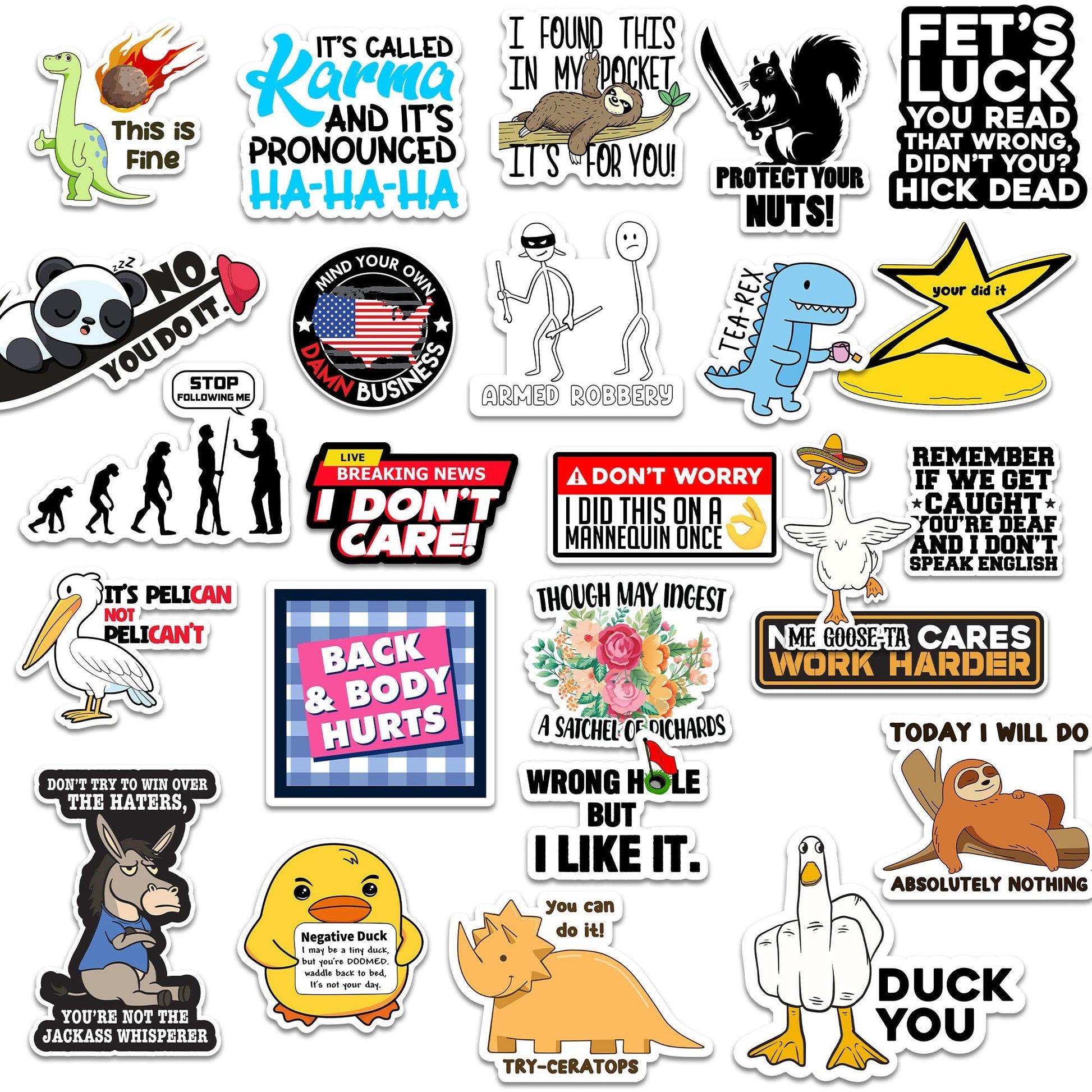 100 PCS Sarcastic Stickers for Adults