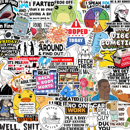 100 PCS Sarcastic Stickers for Adults