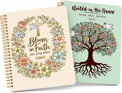 Puraesla Bible Verse Coloring Books for Adults & Kids – 2-Pack