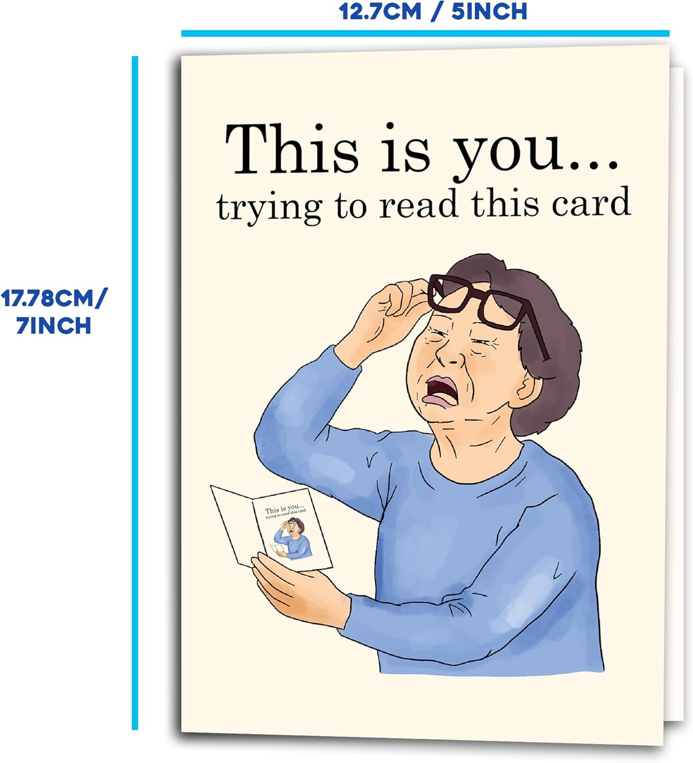 This is you trying to read this card - Funny Birthday Card