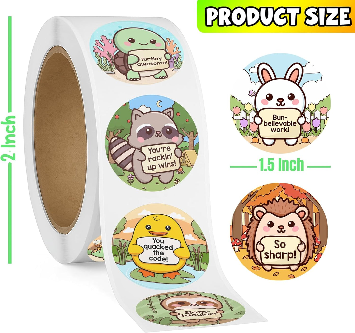 Puraesla 600-Piece Scratch & Sniff Reward Stickers – 3 Rolls