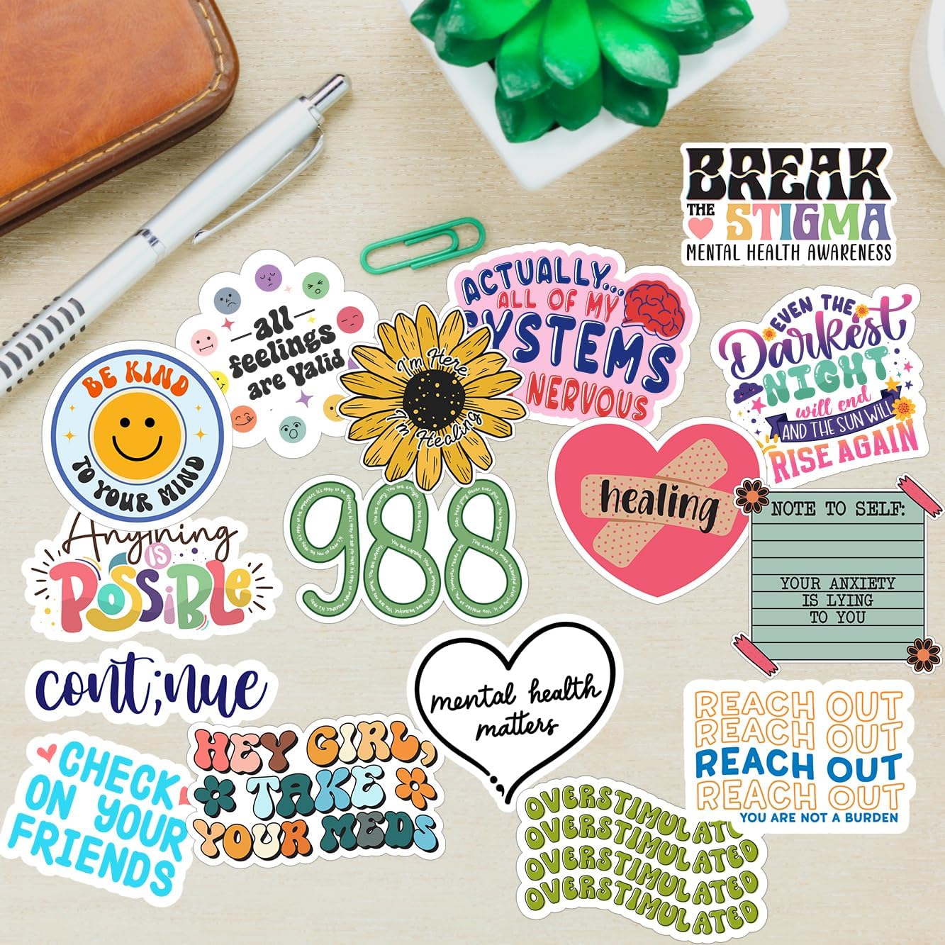 150 PCS Mental Health Matters Stickers Pack