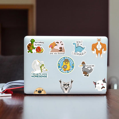 120pcs Funny Animal Stickers for Adults (Dirty)