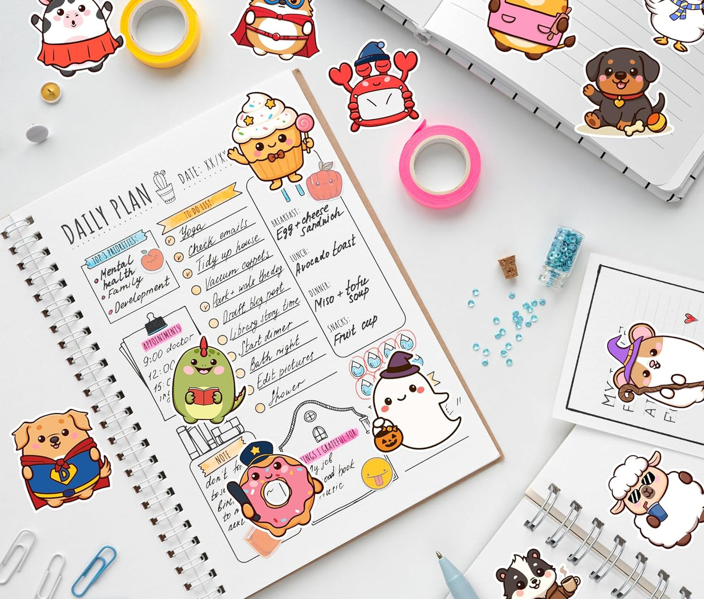 Puraesla Pocket Pals – 156-Piece Animal Sticker Pack