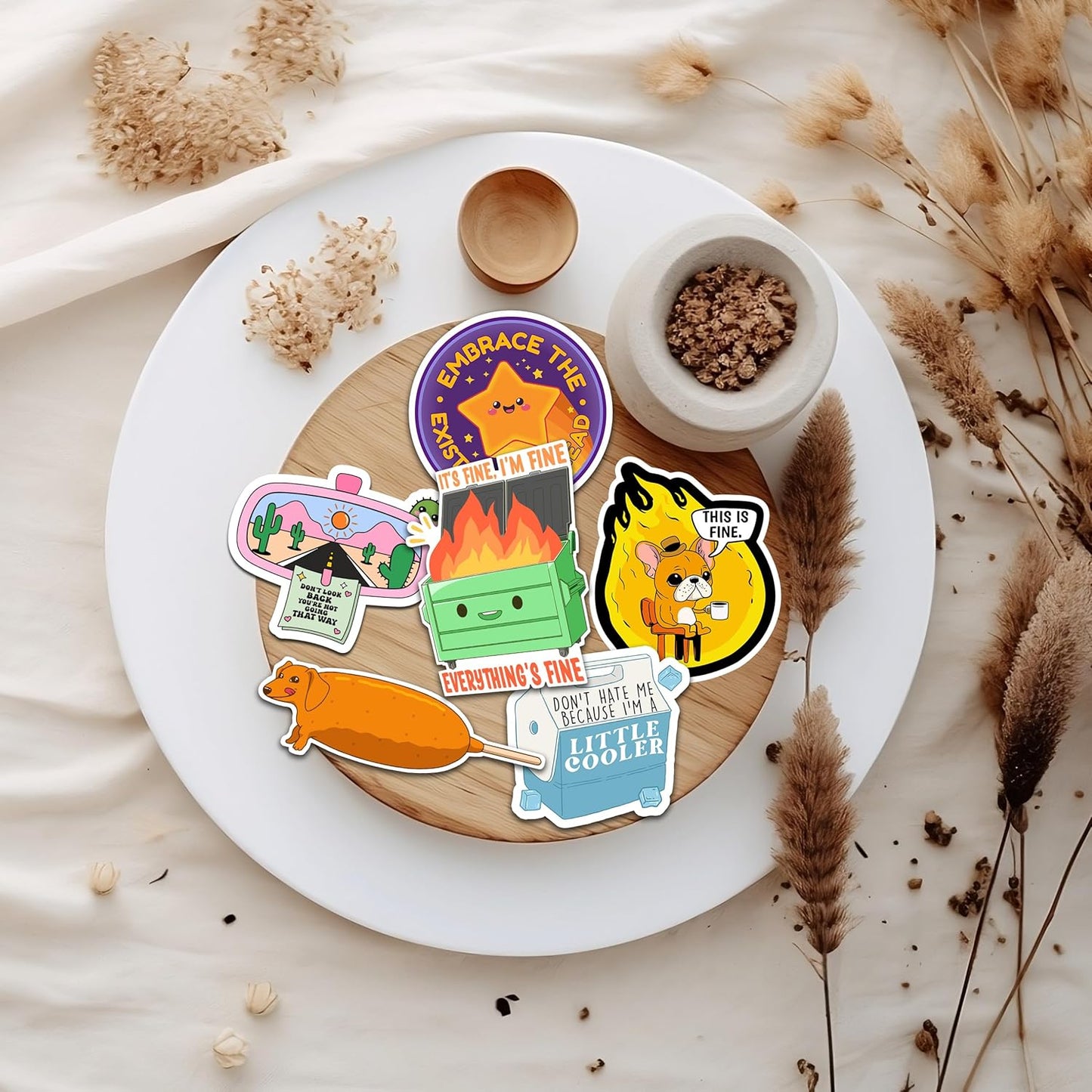 Delulu Is Da Solulu – Holographic Sarcastic Sticker Collection (300pcs)