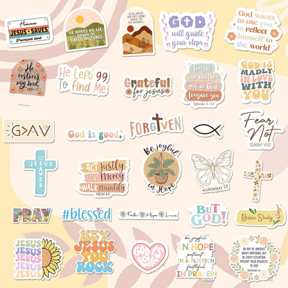 Puraesla Faith That Sticks – 300 Holographic Bible Verse Stickers