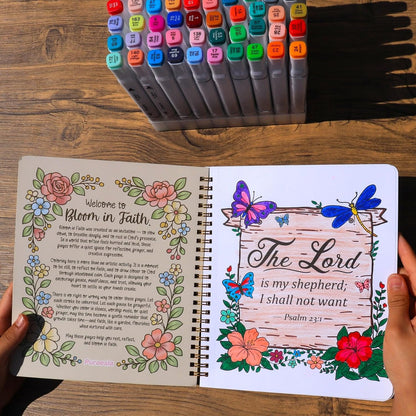 Puraesla Bible Verse Coloring Books for Adults & Kids – 2-Pack