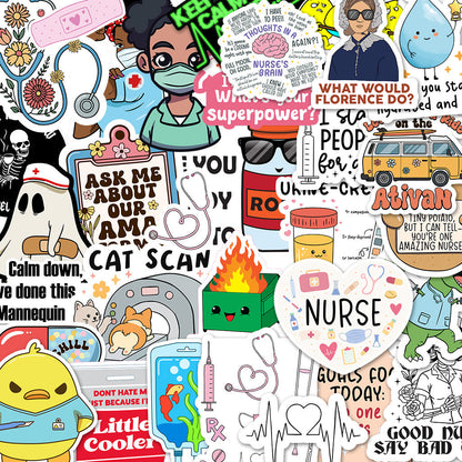 120 PCS Funny Nurse Stickers