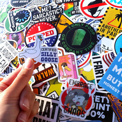 200-Piece Waterproof Adult Humor Sticker Pack