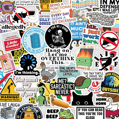 200-Piece Waterproof Adult Humor Sticker Pack