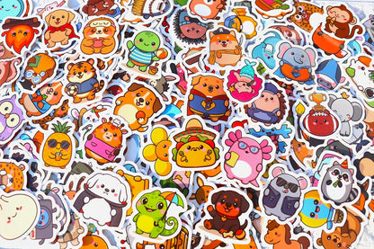 Puraesla Pocket Pals – 308-Piece Animal Sticker Pack