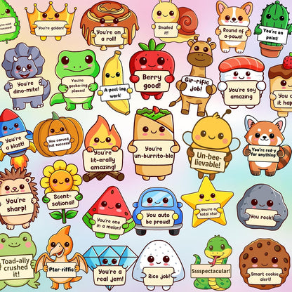800PCS Punny Teacher Stickers, Positive Bulk Classroom