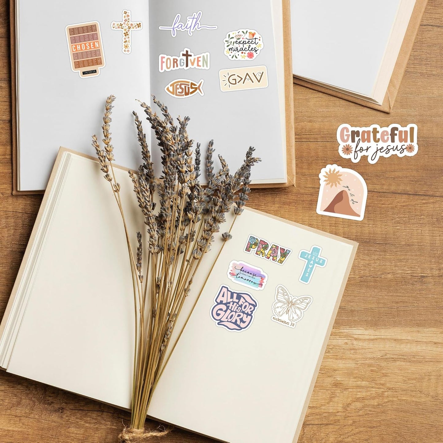 Puraesla Faith That Sticks – 300 Holographic Bible Verse Stickers