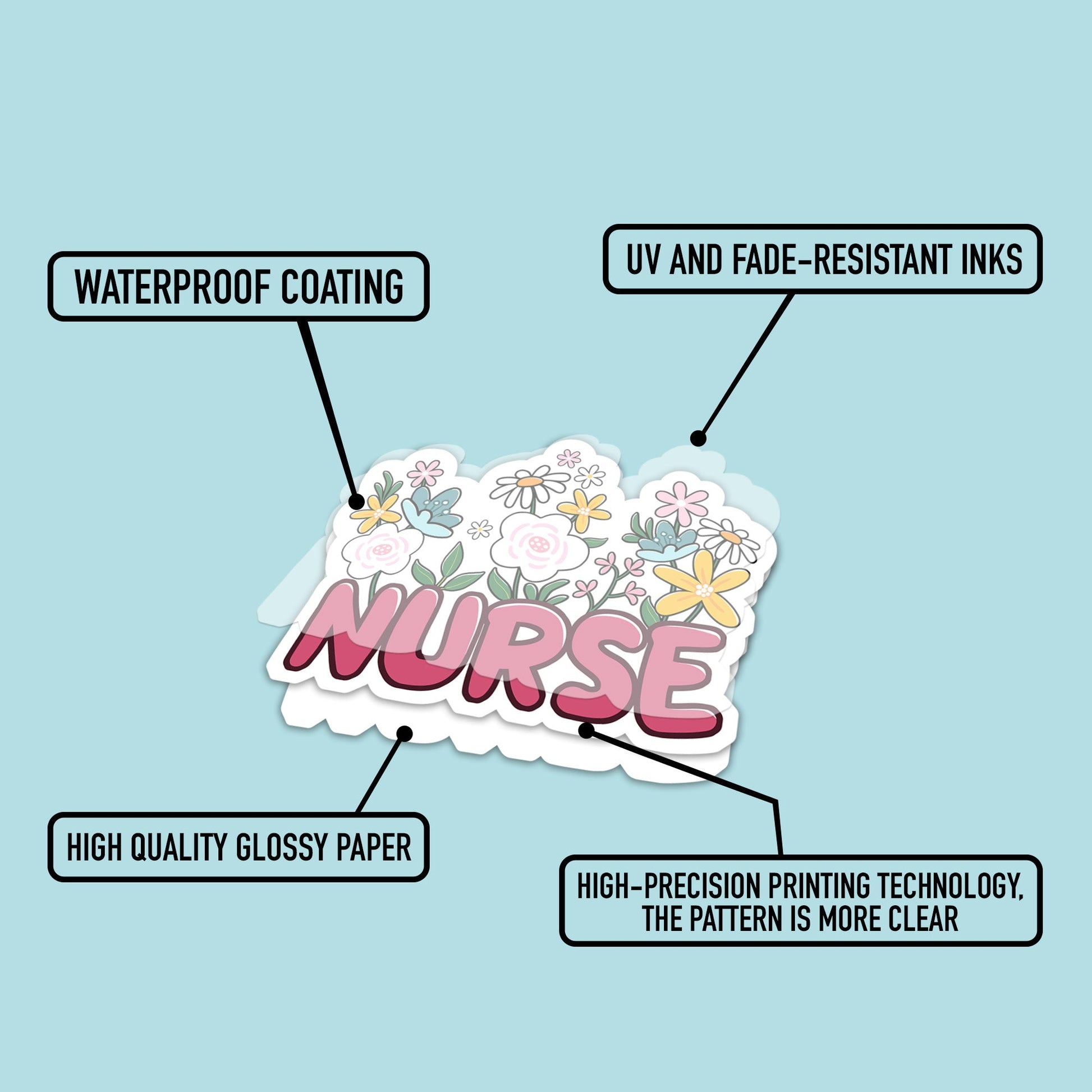 120 PCS Funny Nurse Stickers