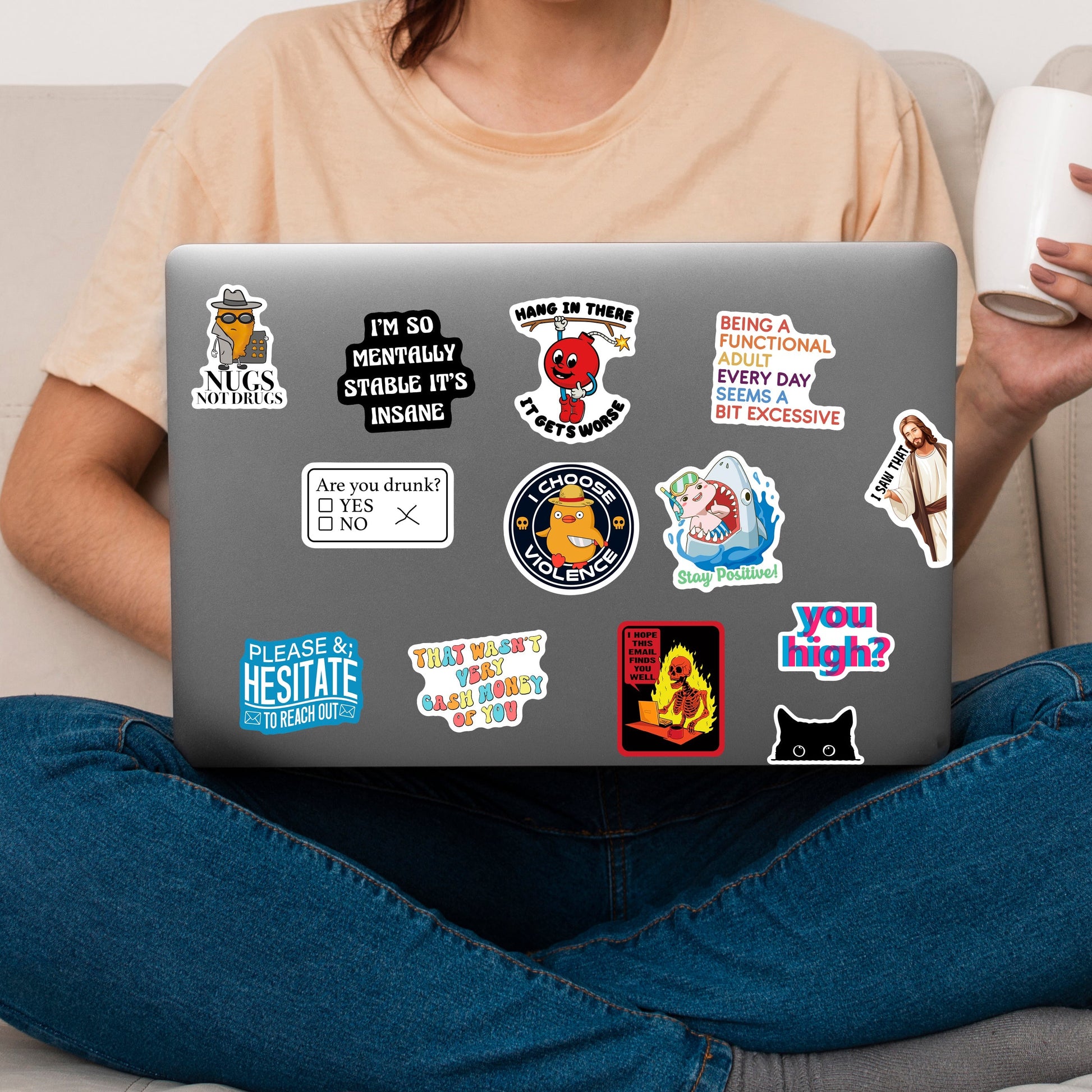 100-200 PCS Funny Stickers for Adults