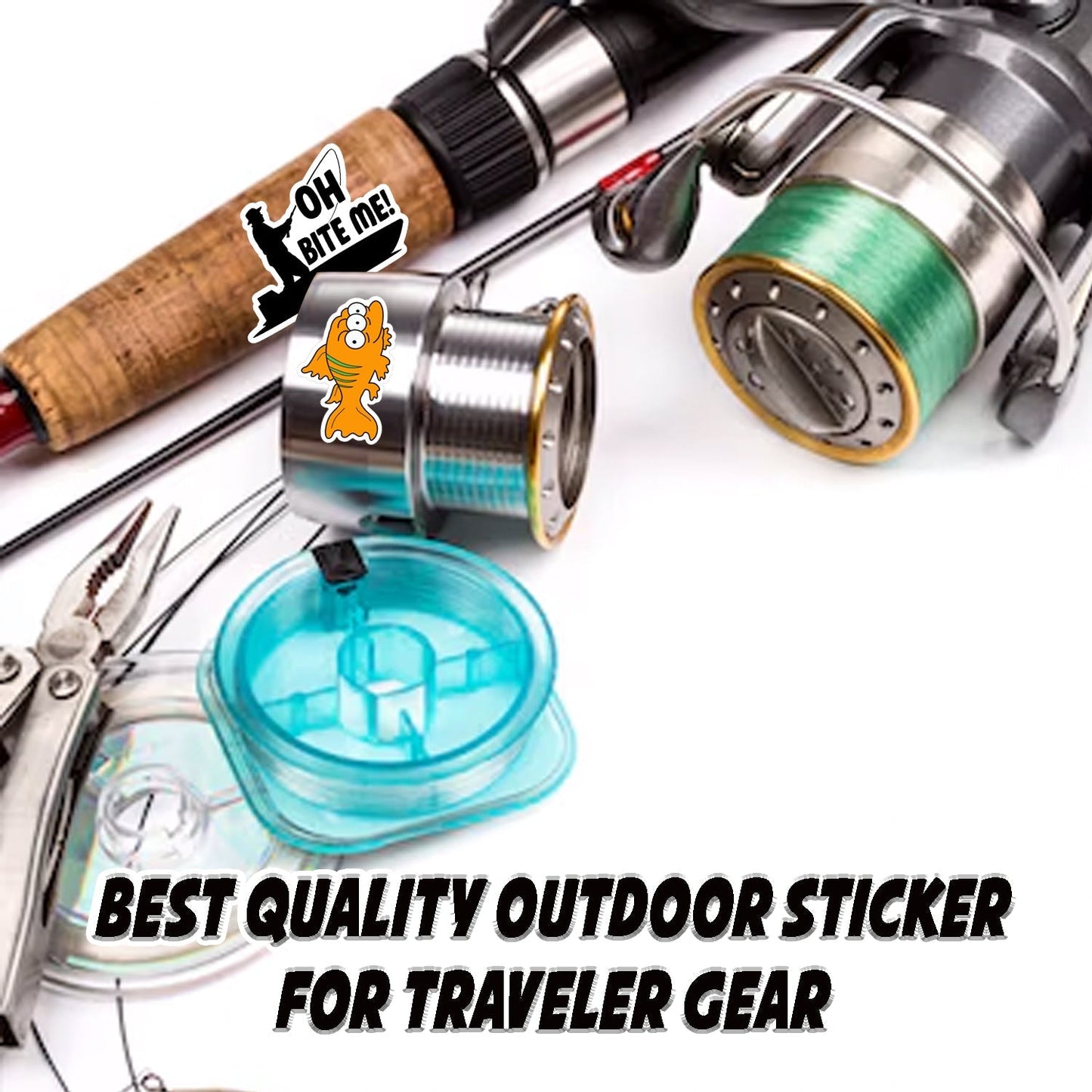 73 PCS Funny Fishing Stickers
