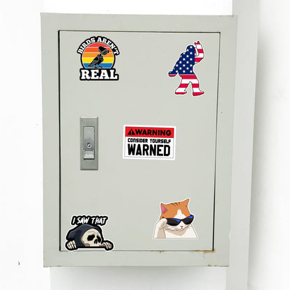 130 PCS Blue Collar Funny Stickers