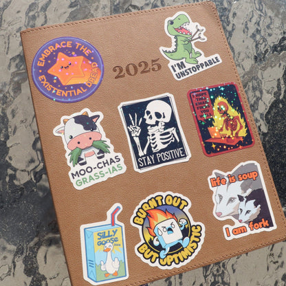 225PCS Funny Holographic Stickers, Waterproof