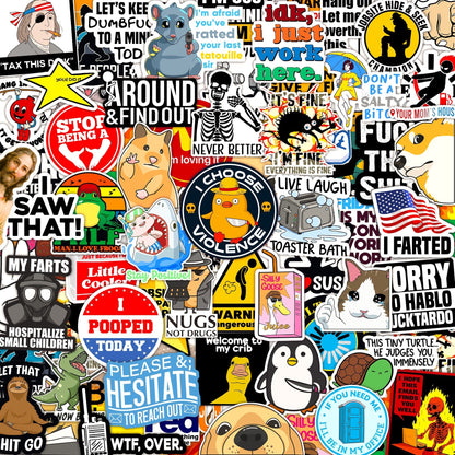 100-200 PCS Funny Stickers for Adults