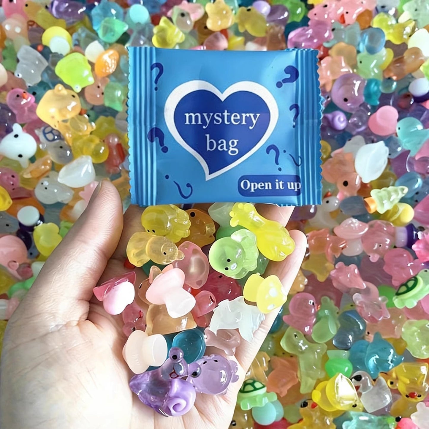 Glow-in-the-Dark Mini Resin Animal Mystery Bag