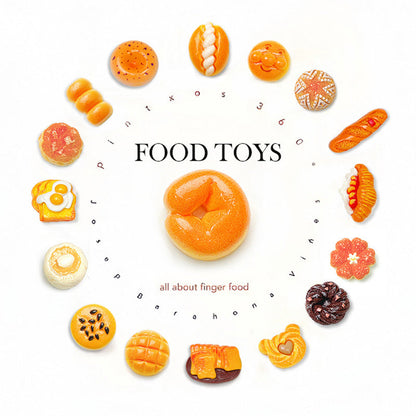 Assorted Mini Fake Food Flatbacks – 3D Resin Cabs for Slime & Phone Cases
